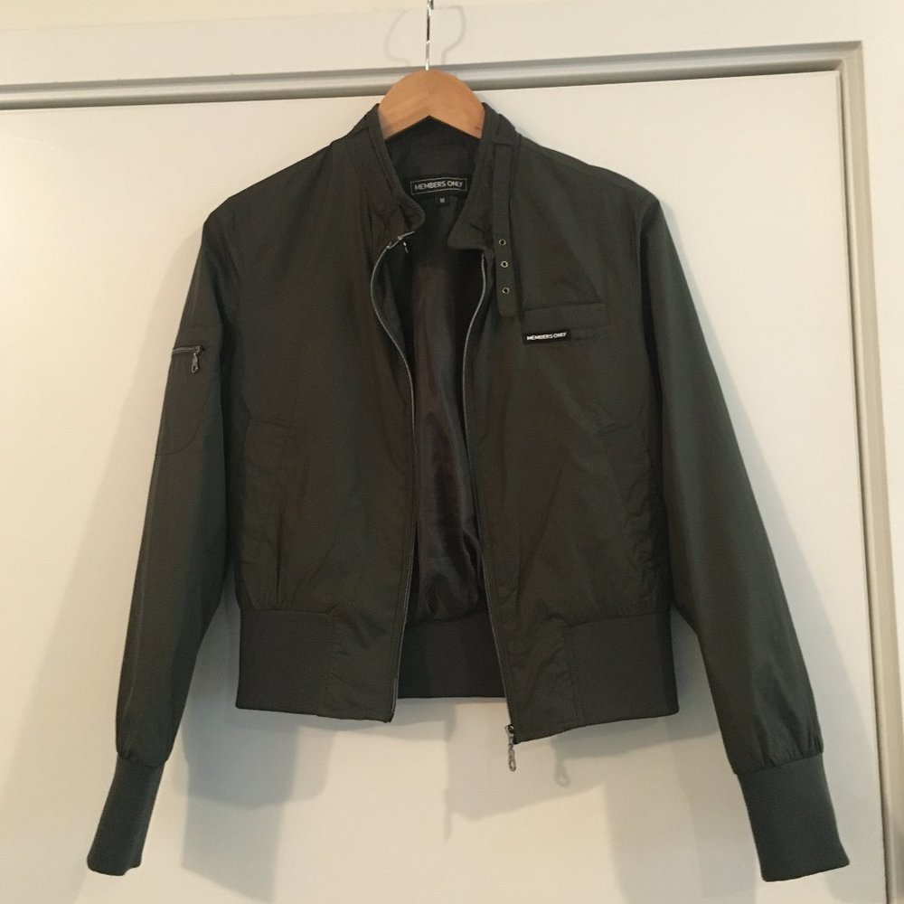 Member's Only Bomber in Dark Green